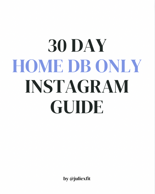 30 day DB Only home workout guide (just IG links)